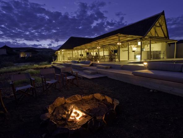 Damaraland Camp - evening around the boma